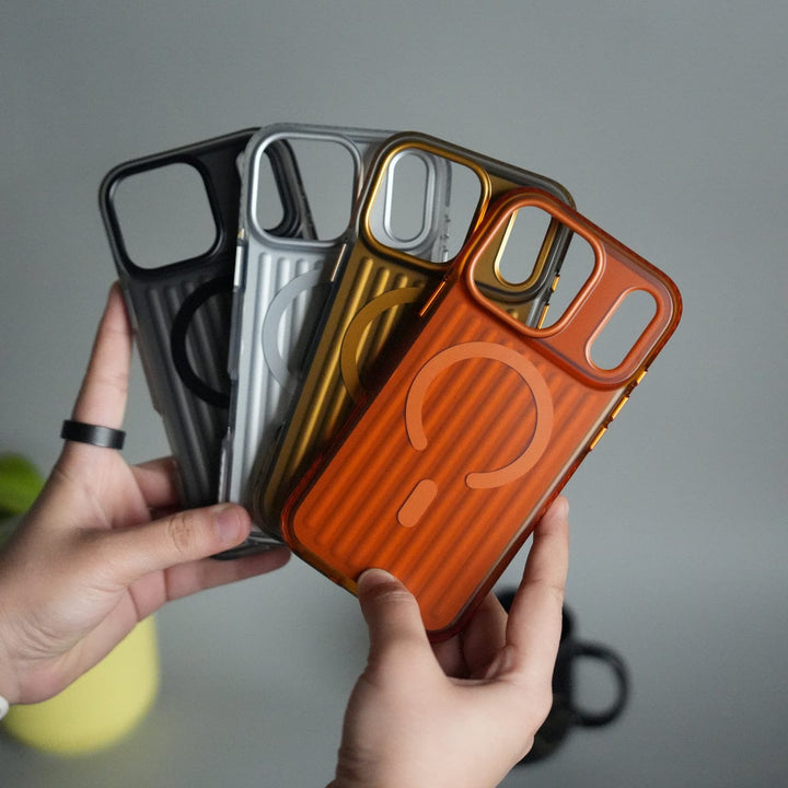 FRATO iPhone 17 Series iPhone 17 Pro Max MagSafe Suitcase Design Case | Shiny Texture Back Cover