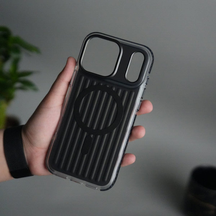 FRATO iPhone 17 Series iPhone 17 Pro Max MagSafe Suitcase Design Case | Shockproof Ribbed Texture Back Cover