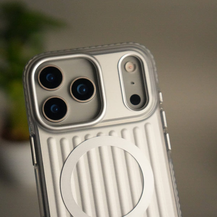 FRATO iPhone 17 Series iPhone 17 Pro Max MagSafe Suitcase Design Case | Shockproof Ribbed Texture Back Cover