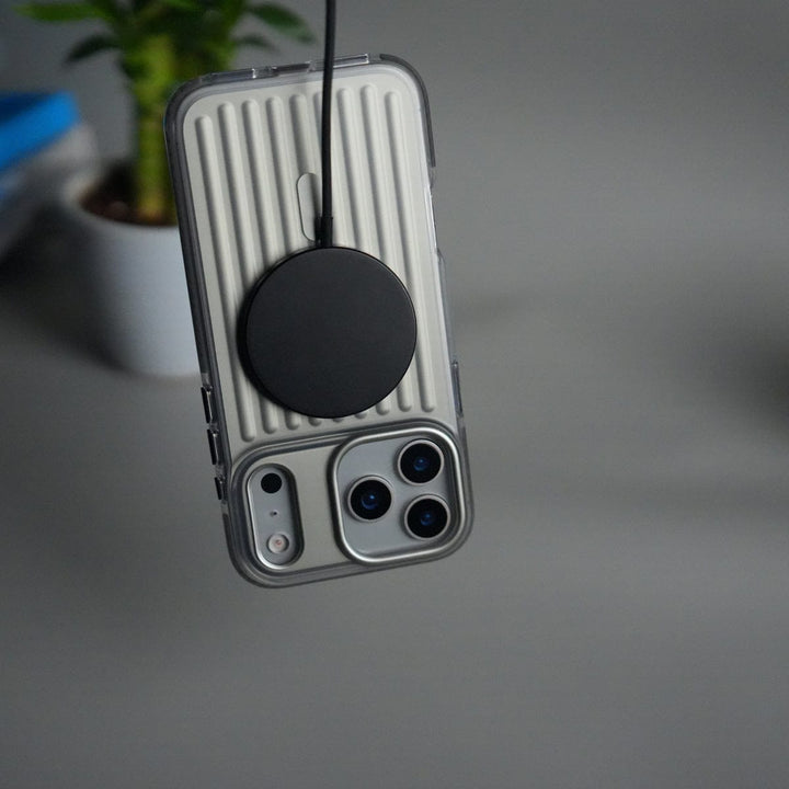 FRATO iPhone 17 Series iPhone 17 Pro Max MagSafe Suitcase Design Case | Shockproof Ribbed Texture Back Cover
