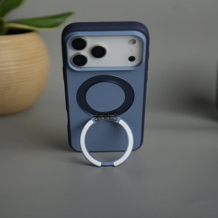 FRATO iPhone 17 Series iPhone 17 Pro Max Matte Shockprof Case with Metal 360° Kickstand