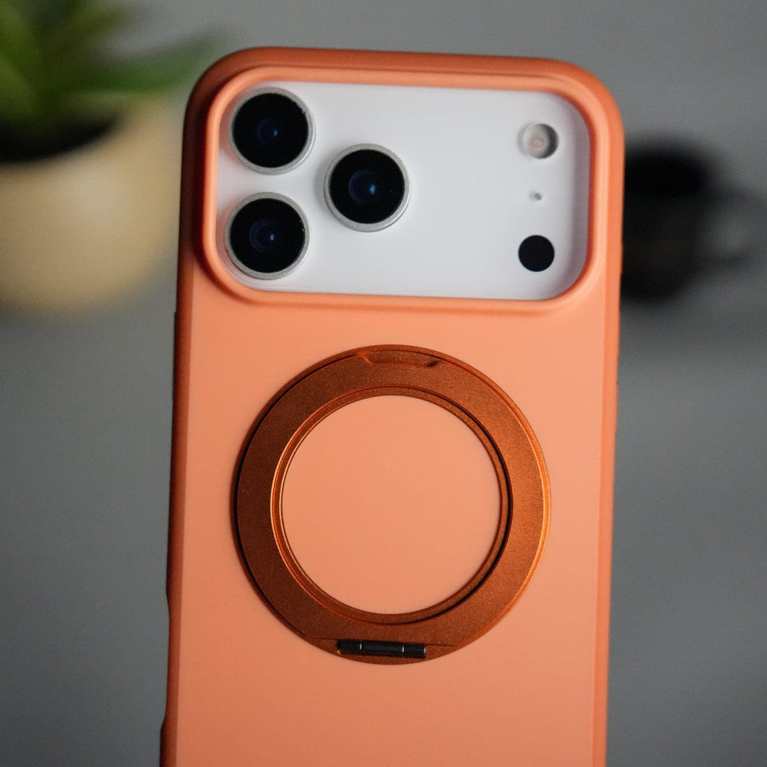FRATO iPhone 17 Series iPhone 17 Pro Max Matte Shockprof Case with Metal 360° Kickstand