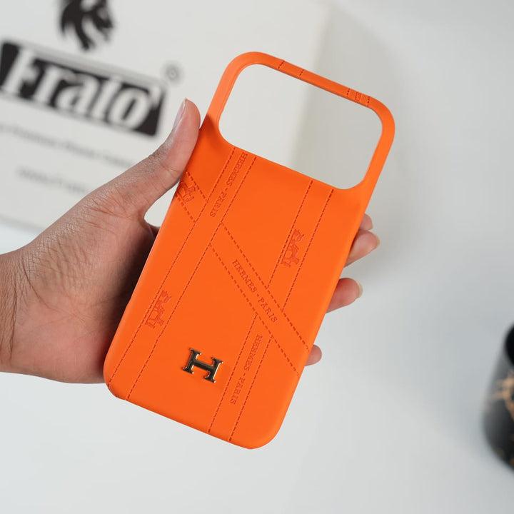 FRATO iPhone 17 Series iPhone 17 Pro Max Premium H-Style PU Leather Case | Luxury Designer-Inspired Protective Cover