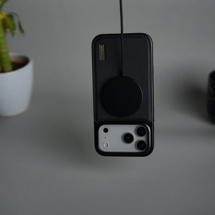 FRATO iPhone 17 Series iPhone 17 Pro Max Premium Leather Back Case with Metal Kickstand And camera Bump Cover