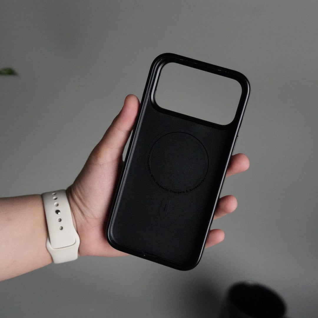 FRATO iPhone 17 Series iPhone 17 Pro Max Premium Leather Back Case with Metal Kickstand And camera Bump Cover