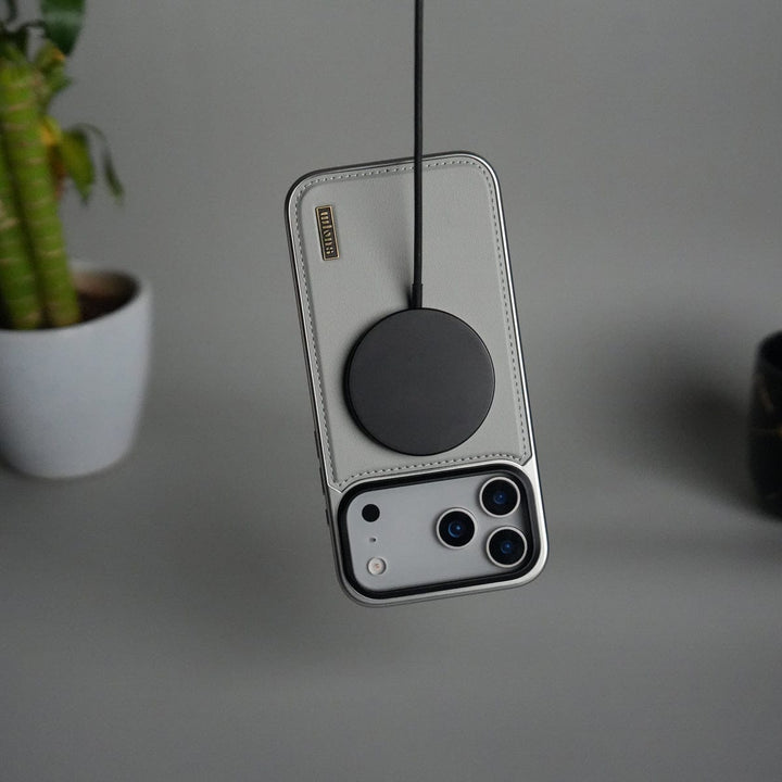 FRATO iPhone 17 Series iPhone 17 Pro Max Premium Leather Back Case with Metal Kickstand And camera Bump Cover