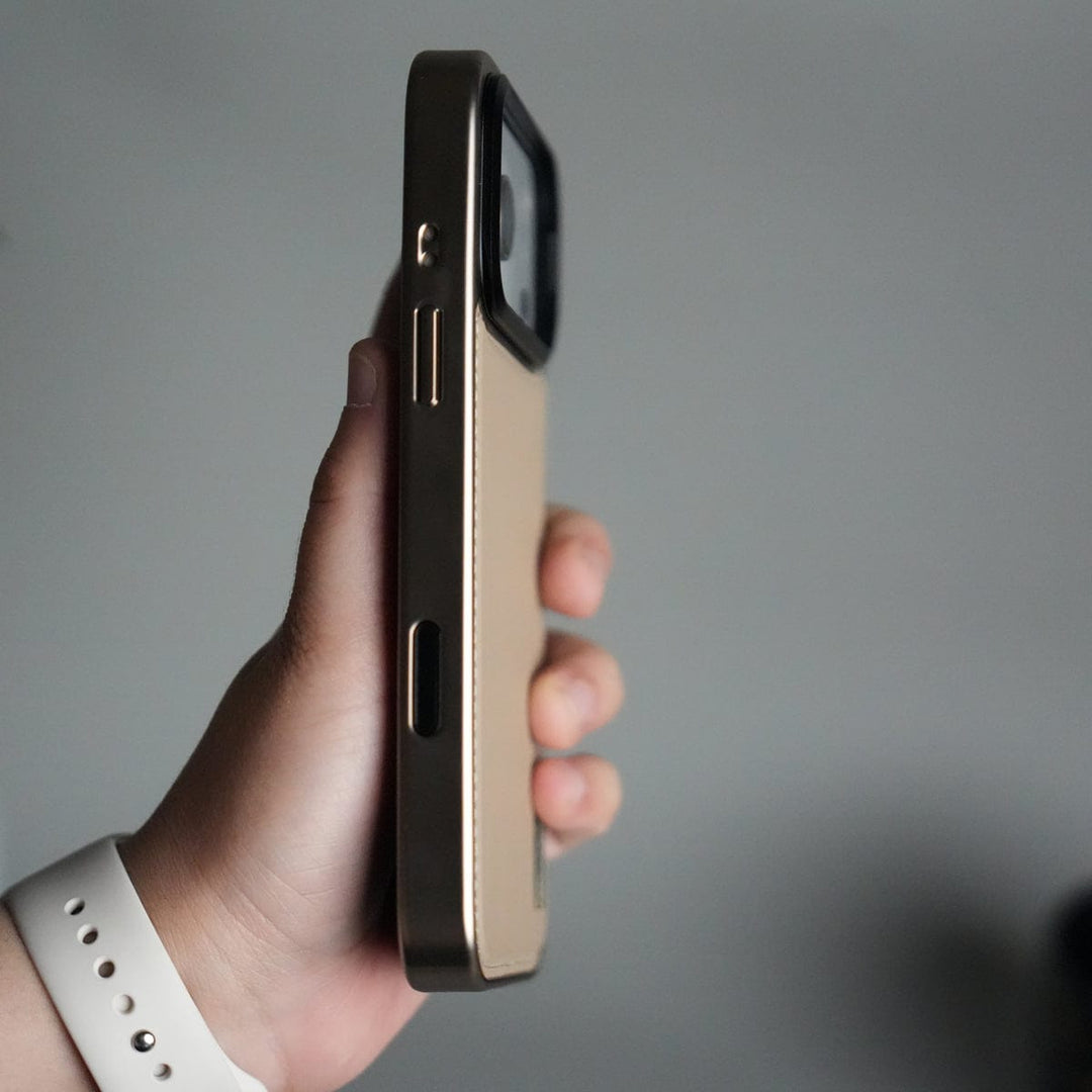 FRATO iPhone 17 Series iPhone 17 Pro Max Premium Leather Back Case with Metal Kickstand And camera Bump Cover