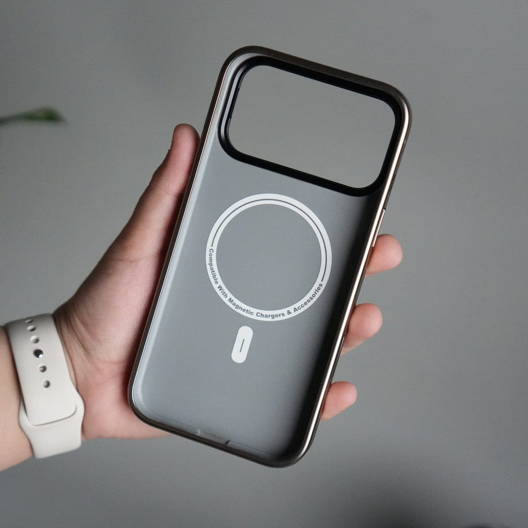 FRATO iPhone 17 Series iPhone 17 Pro Max Premium Leather Back Case with Metal Kickstand And camera Bump Cover