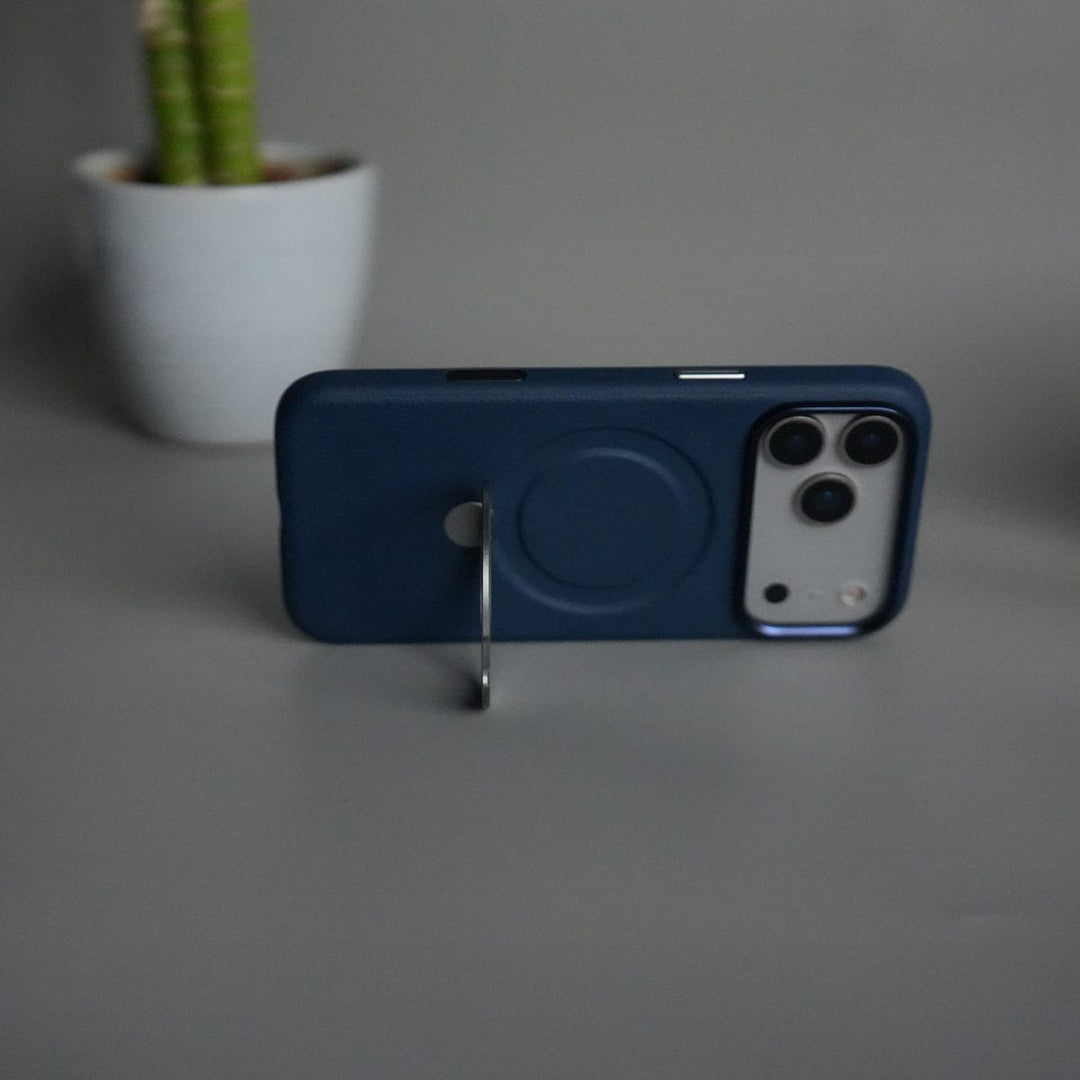 FRATO iPhone 17 Series iPhone 17 Pro Max Premium Leather Kickstand Case | Metal Ring Stand | Shockproof Back Cover