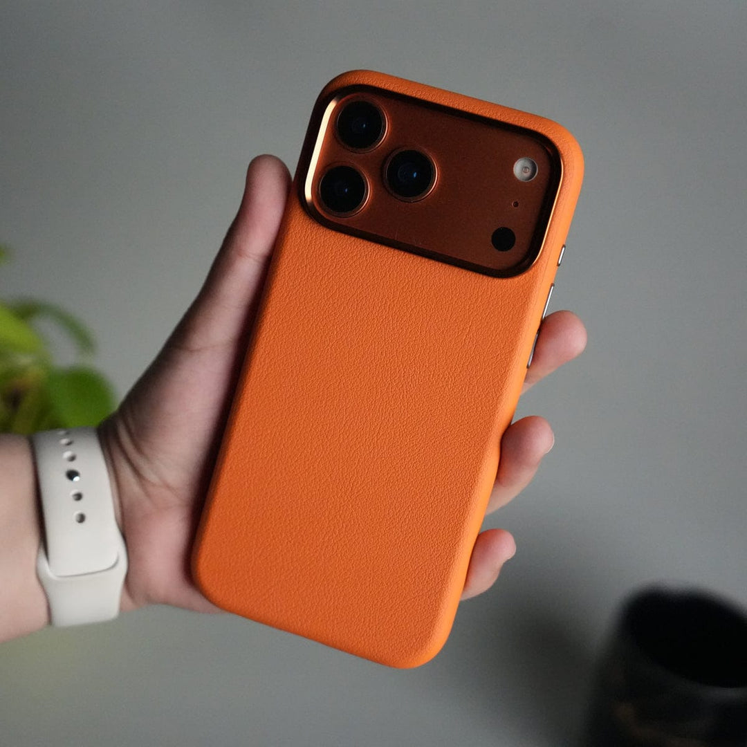 FRATO iPhone 17 Series iPhone 17 Pro Max PU Leather Case with Metal Camera Frame &amp; Built-in MagSafe Back Cover