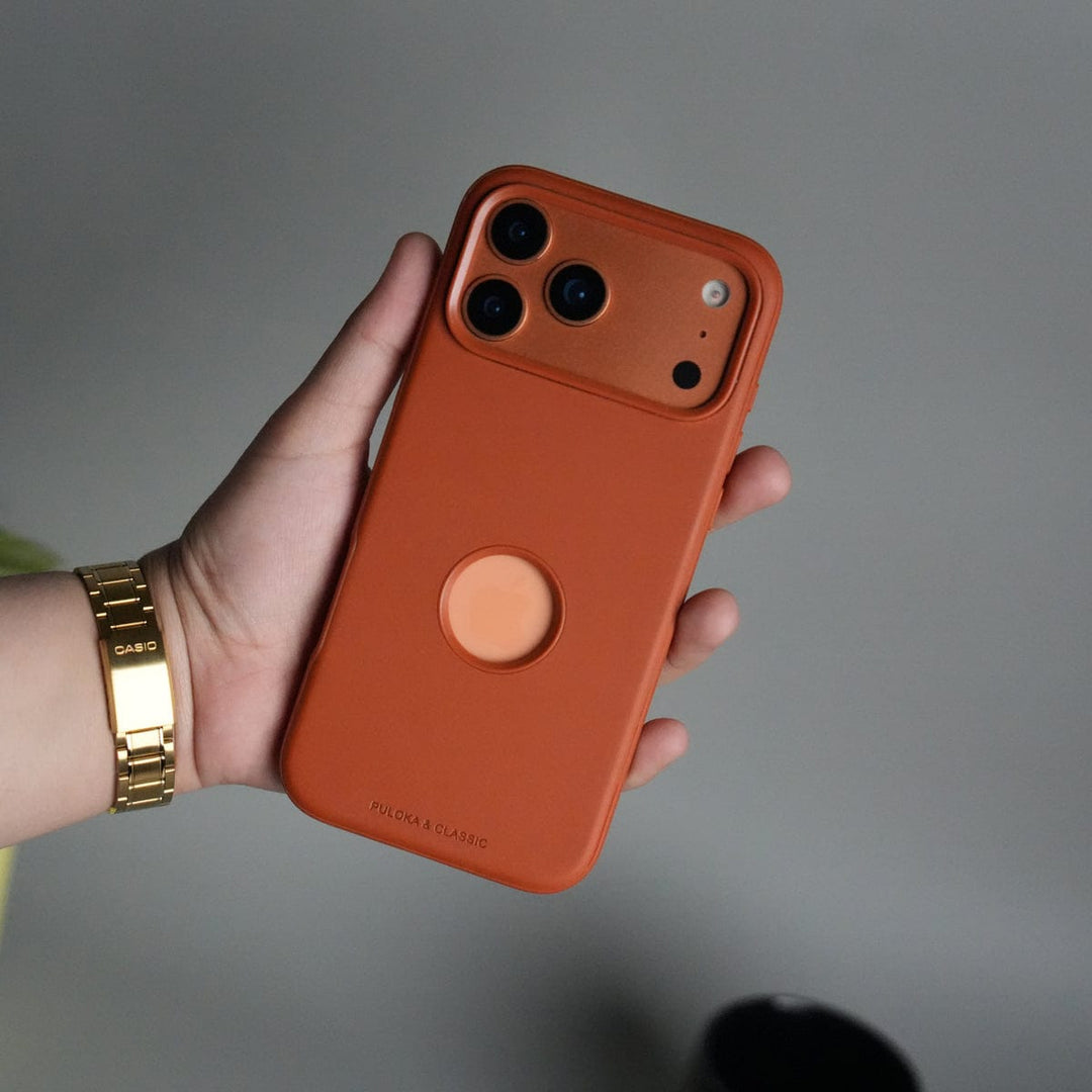 FRATO iPhone 17 Series iPhone 17 Pro Max PU Leather Logo Cut Plain Case Premium Finish Cover