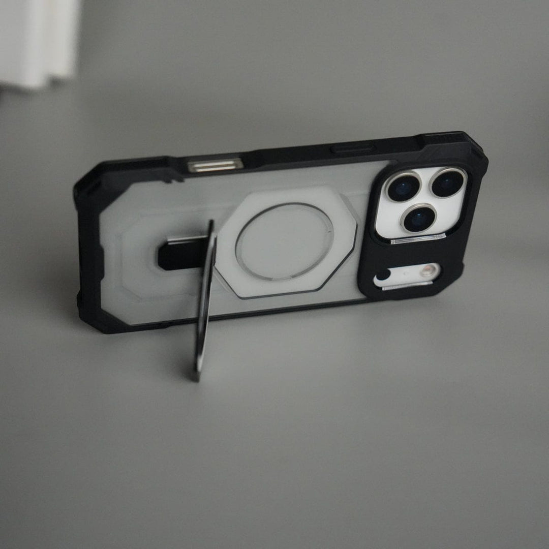 FRATO iPhone 17 Series iPhone 17 Pro Max – Rugged Armor MagSafe Case with Metal Kickstand