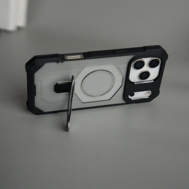 FRATO iPhone 17 Series iPhone 17 Pro Max – Rugged Armor MagSafe Case with Metal Kickstand