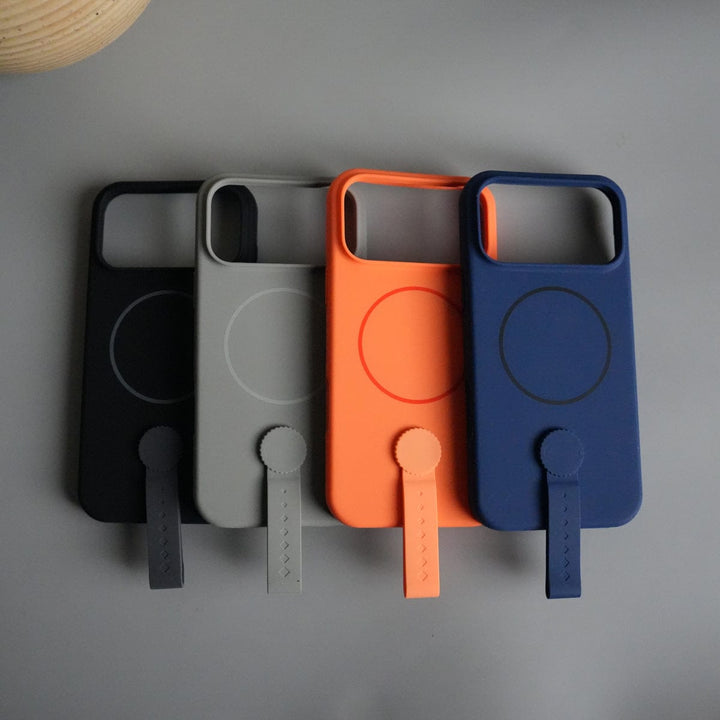 FRATO iPhone 17 Series iPhone 17 Pro Max Silicone Case | Magnetic Ring | Silicone Rotating Grip Strap Cover