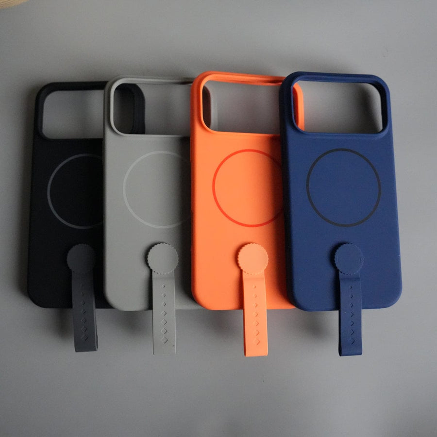 FRATO iPhone 17 Series iPhone 17 Pro Max Silicone Case | Magnetic Ring | Silicone Rotating Grip Strap Cover