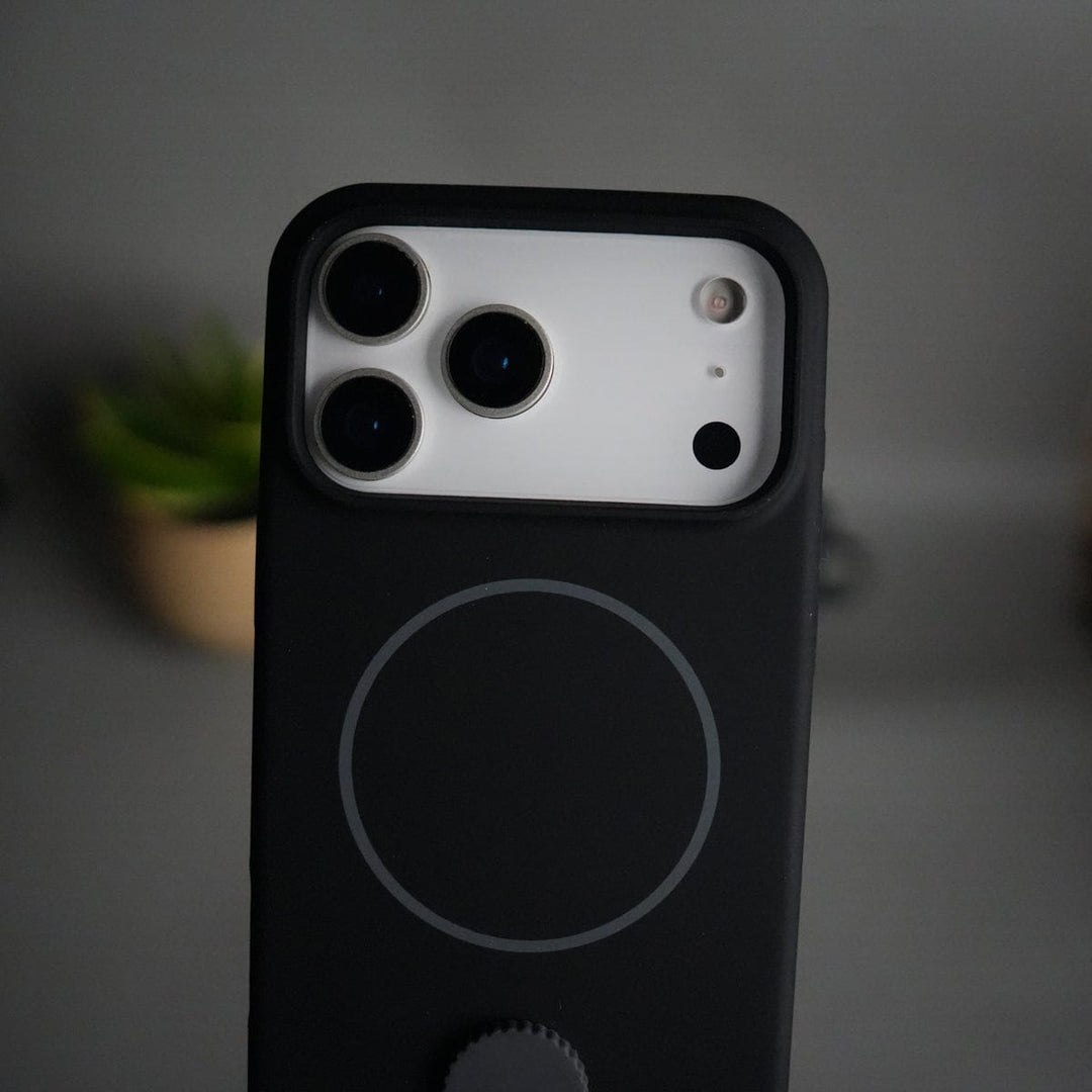 FRATO iPhone 17 Series iPhone 17 Pro Max Silicone Case | Magnetic Ring | Silicone Rotating Grip Strap Cover