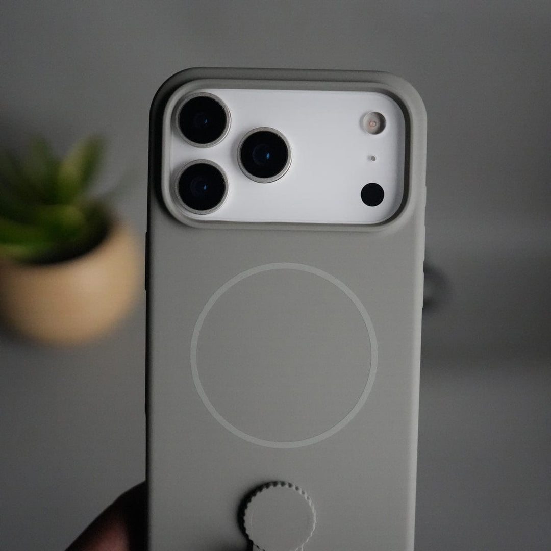 FRATO iPhone 17 Series iPhone 17 Pro Max Silicone Case | Magnetic Ring | Silicone Rotating Grip Strap Cover
