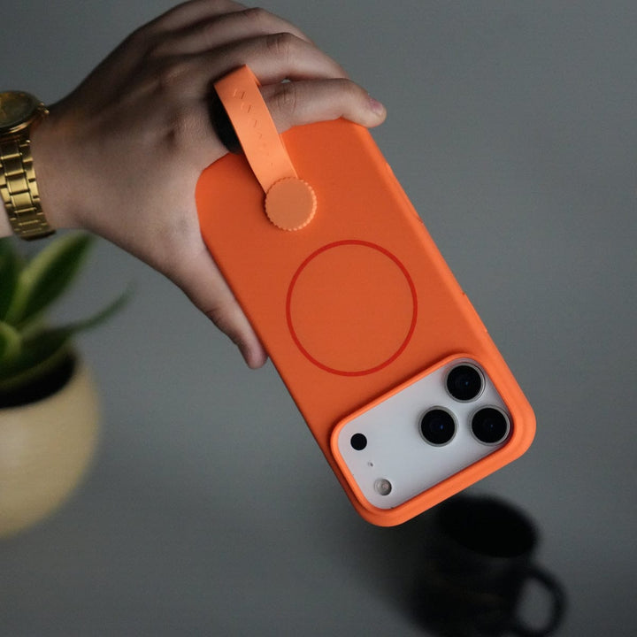 FRATO iPhone 17 Series iPhone 17 Pro Max Silicone Case | Magnetic Ring | Silicone Rotating Grip Strap Cover