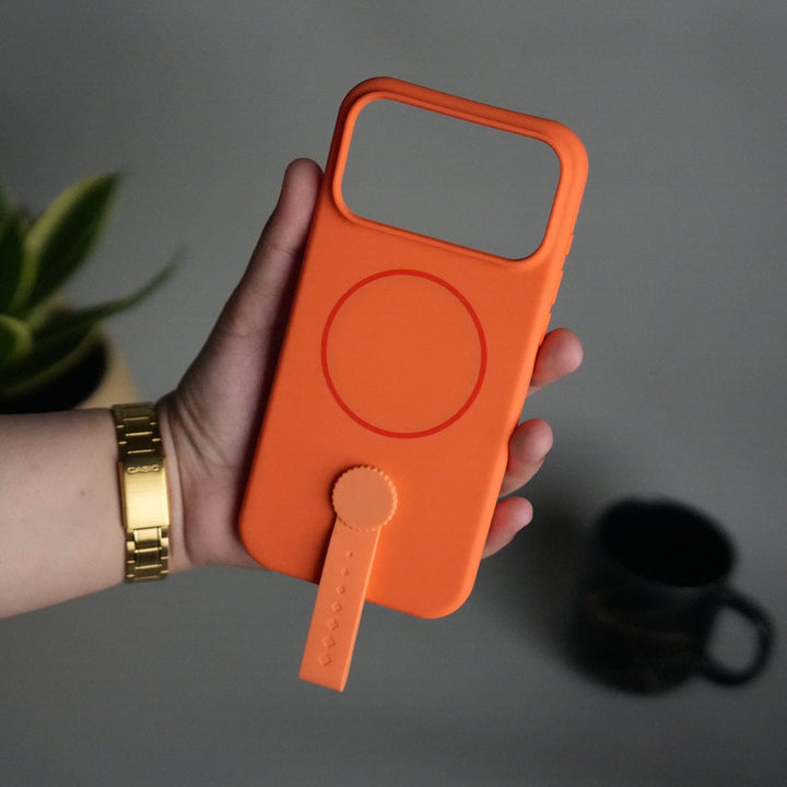 FRATO iPhone 17 Series iPhone 17 Pro Max Silicone Case | Magnetic Ring | Silicone Rotating Grip Strap Cover