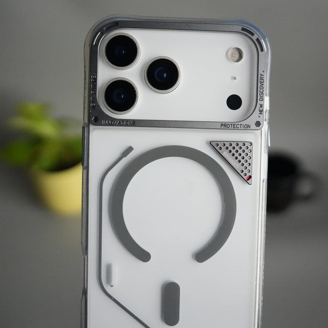 FRATO iPhone 17 Series iPhone 17 Pro Max TechLine Transparent MagSafe Case with Metal Camera Bump Back Cover