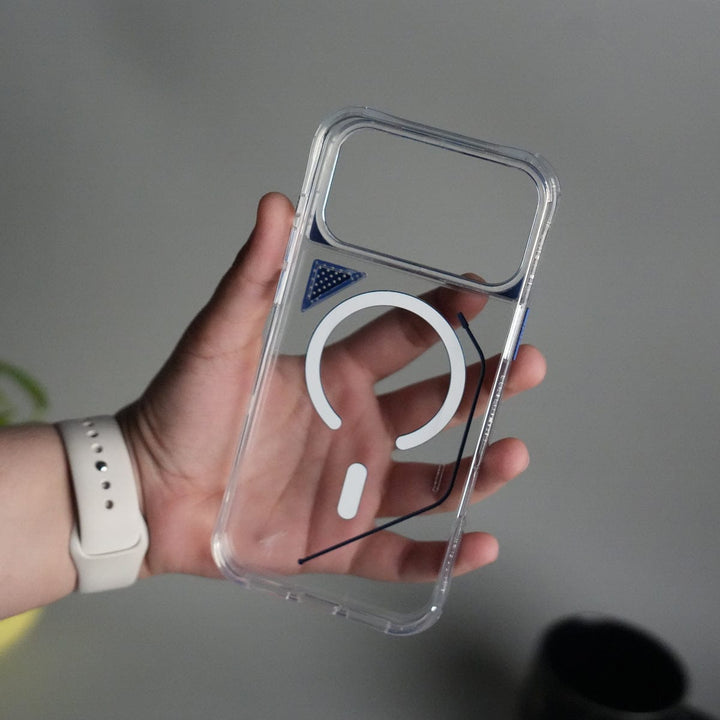 FRATO iPhone 17 Series iPhone 17 Pro Max TechLine Transparent MagSafe Case with Metal Camera Bump Back Cover