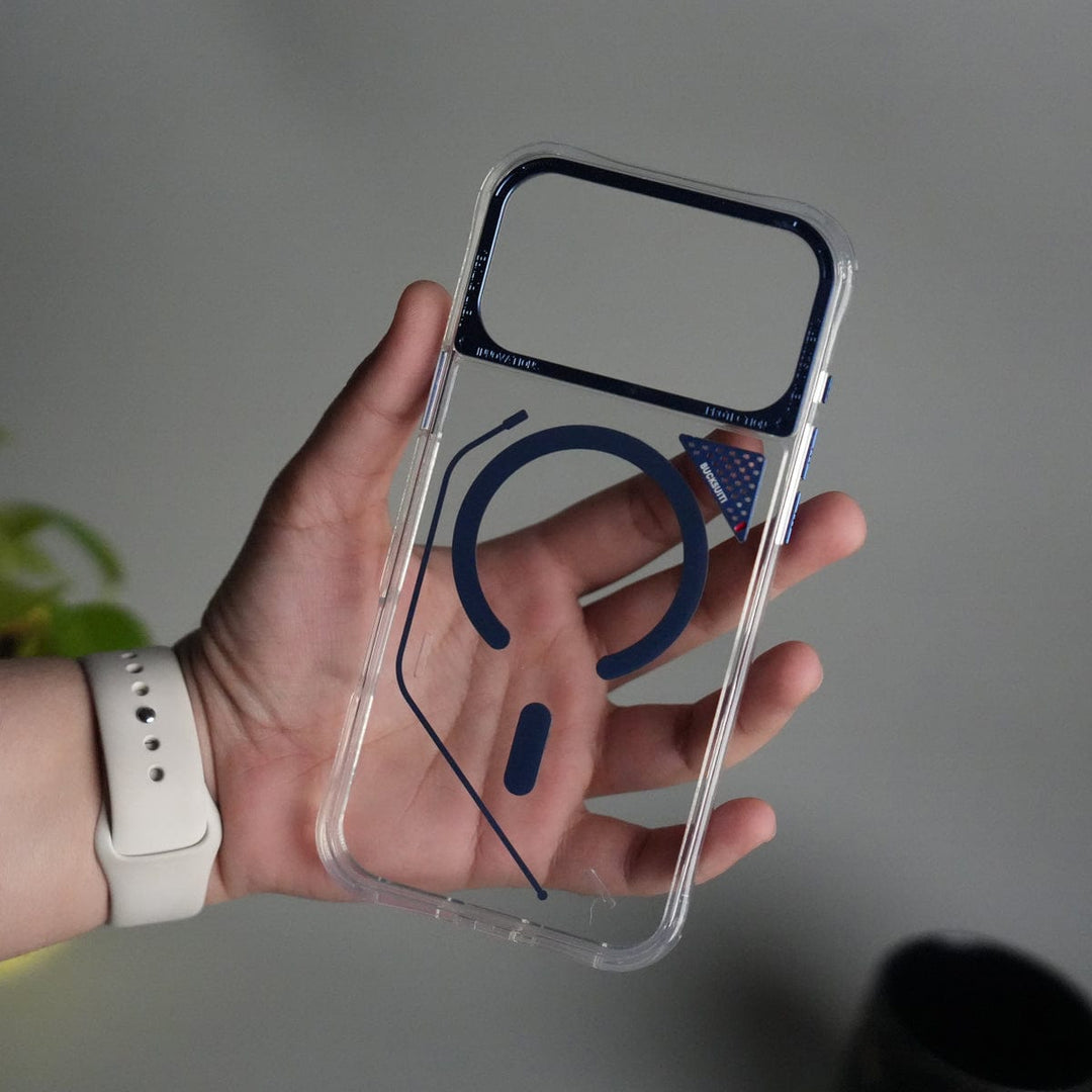 FRATO iPhone 17 Series iPhone 17 Pro Max TechLine Transparent MagSafe Case with Metal Camera Bump Back Cover