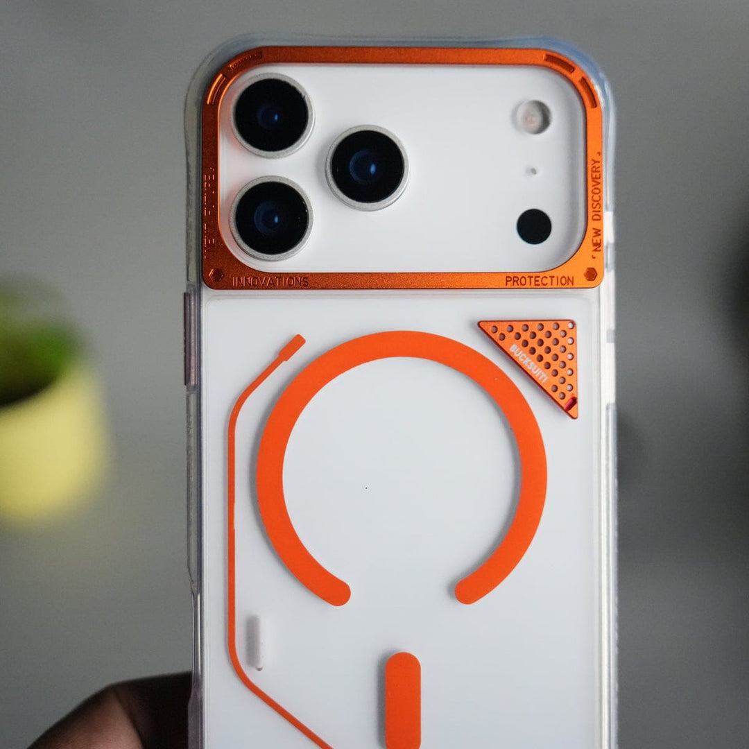 FRATO iPhone 17 Series iPhone 17 Pro Max TechLine Transparent MagSafe Case with Metal Camera Bump Back Cover