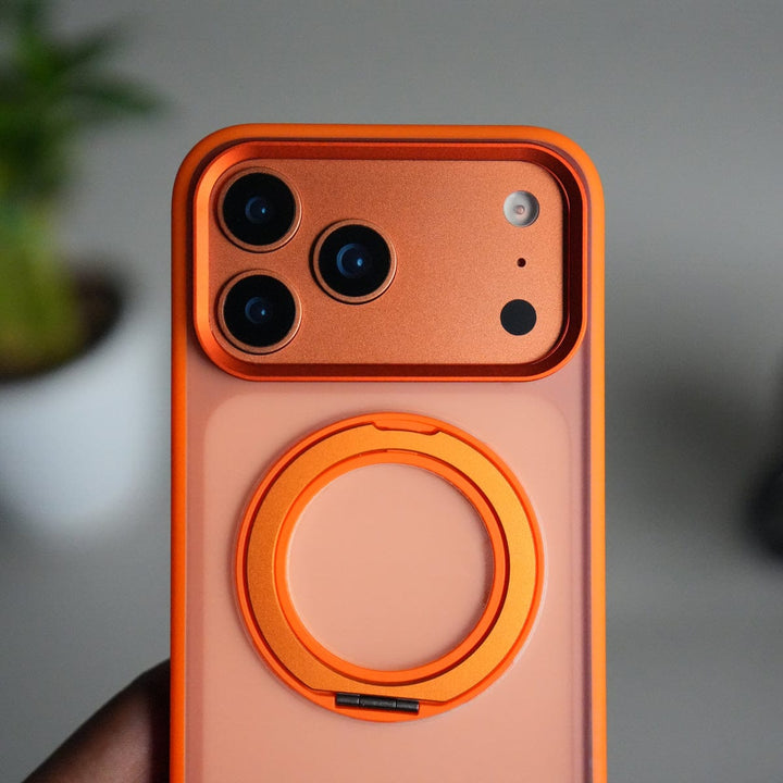 FRATO iPhone 17 Series iPhone 17 Pro Max Transparent Magnetic Ring Case | Frosted Shockproof Kickstand Cover