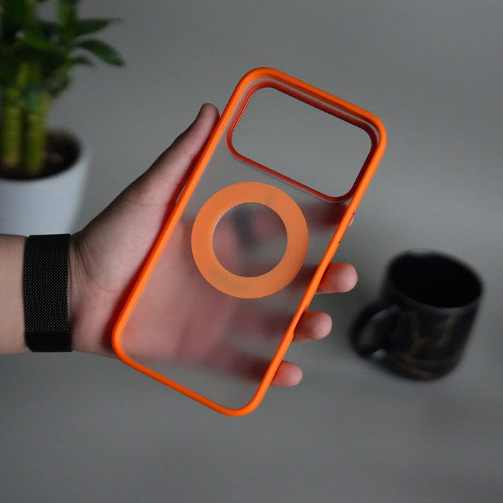 FRATO iPhone 17 Series iPhone 17 Pro Max Transparent Magnetic Ring Case | Frosted Shockproof Kickstand Cover