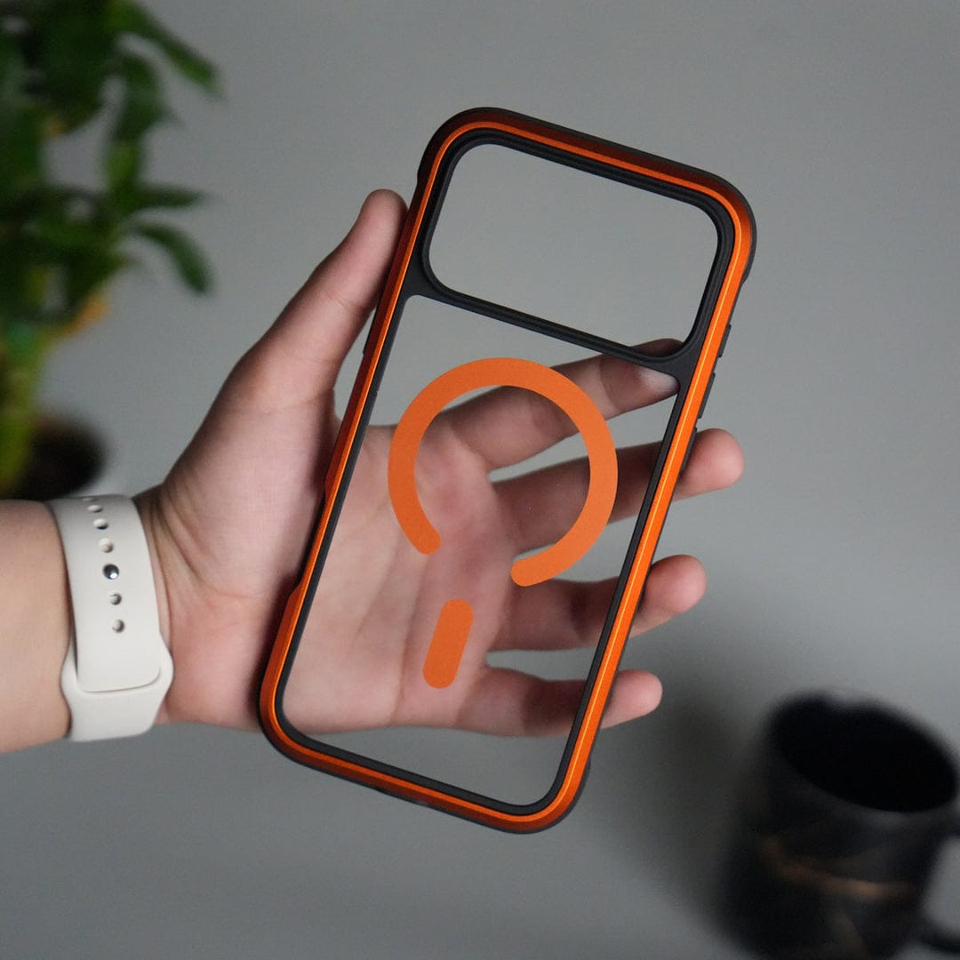 FRATO iPhone 17 Series iPhone 17 Pro Max Transparent MagSafe Bumper Case | Metal Frame Shockproof Cover | Slim Crystal Clear Back