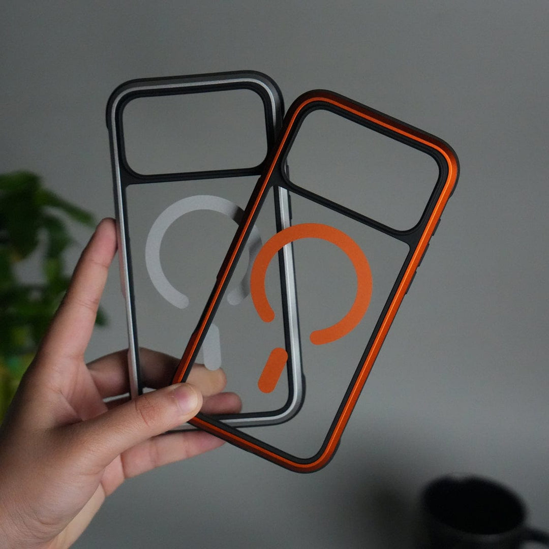 FRATO iPhone 17 Series iPhone 17 Pro Max Transparent MagSafe Bumper Case | Metal Frame Shockproof Cover | Slim Crystal Clear Back