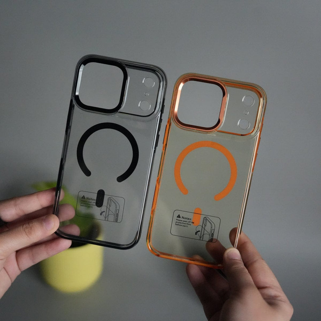 FRATO iPhone 17 Series iPhone 17 Pro Max Transparent MagSafe Case with Metal Camera Frame | Crystal Clear Back Cover