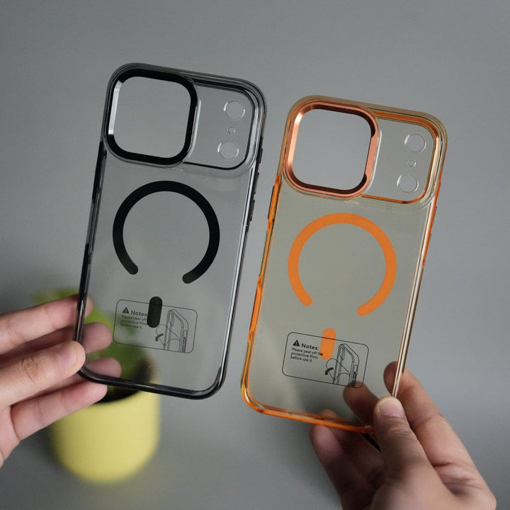 FRATO iPhone 17 Series iPhone 17 Pro Max Transparent MagSafe Case with Metal Camera Frame | Crystal Clear Back Cover