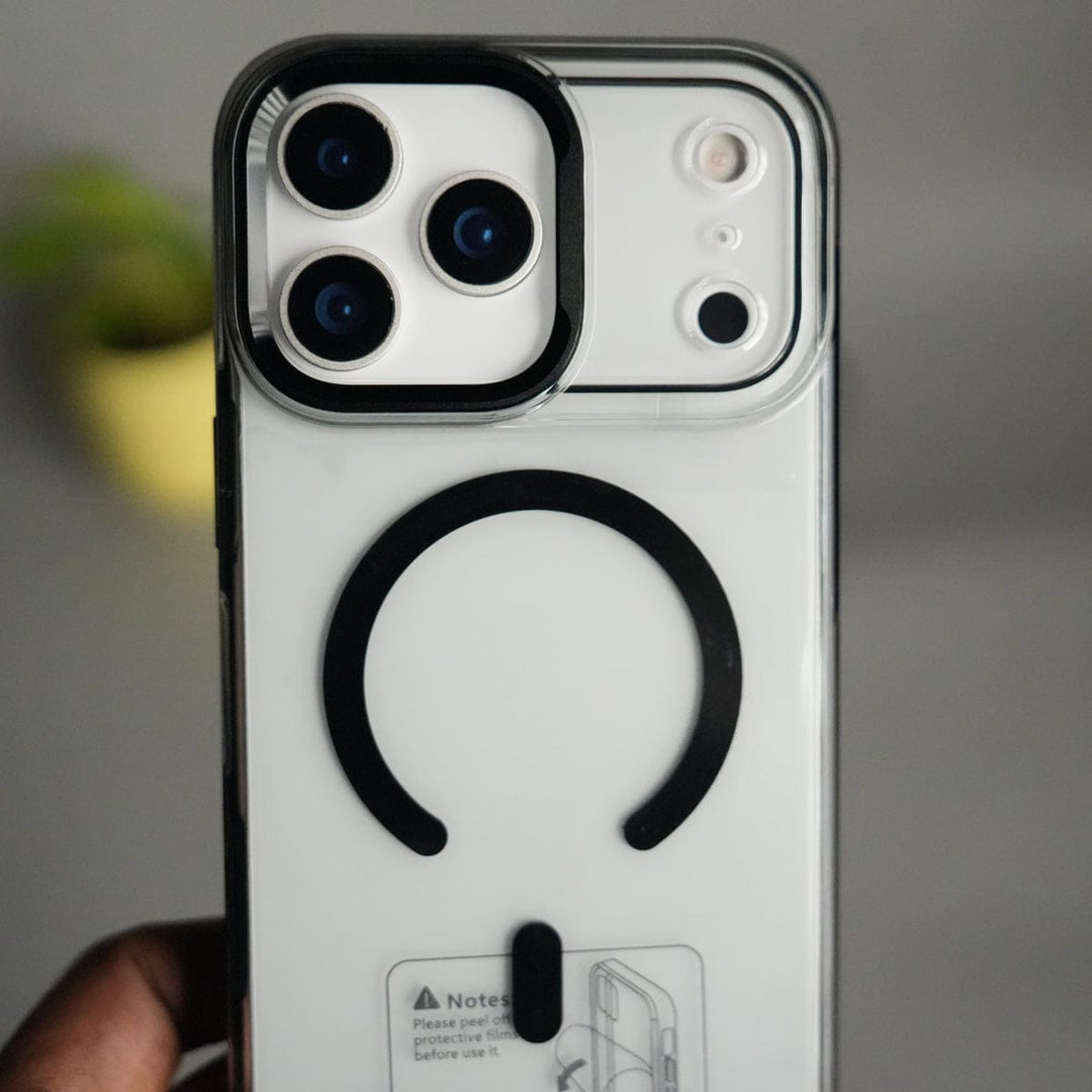 FRATO iPhone 17 Series iPhone 17 Pro Max Transparent MagSafe Case with Metal Camera Frame | Crystal Clear Back Cover