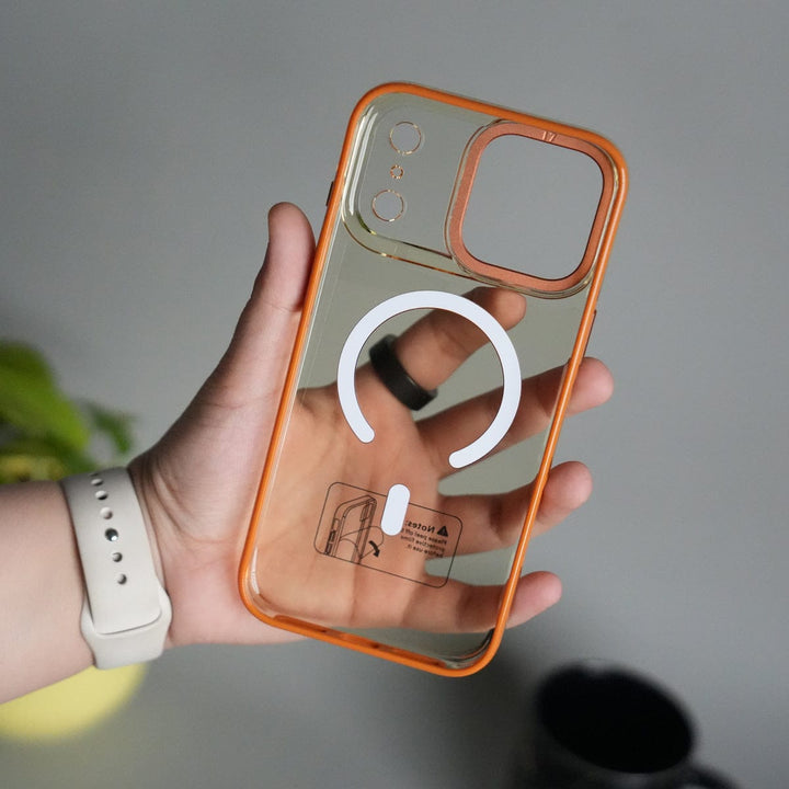 FRATO iPhone 17 Series iPhone 17 Pro Max Transparent MagSafe Case with Metal Camera Frame | Crystal Clear Back Cover