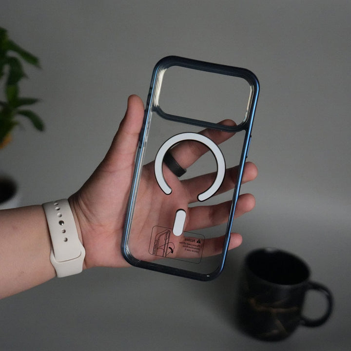 FRATO iPhone 17 Series iPhone 17 Pro Max Transparent Side Chrome Electroplated Plated Magnetic Clear Back Case Covers
