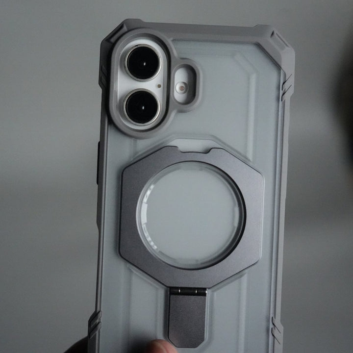 FRATO iPhone 17 Series iPhone 17 – Rugged Armor MagSafe Case with Metal Kickstand