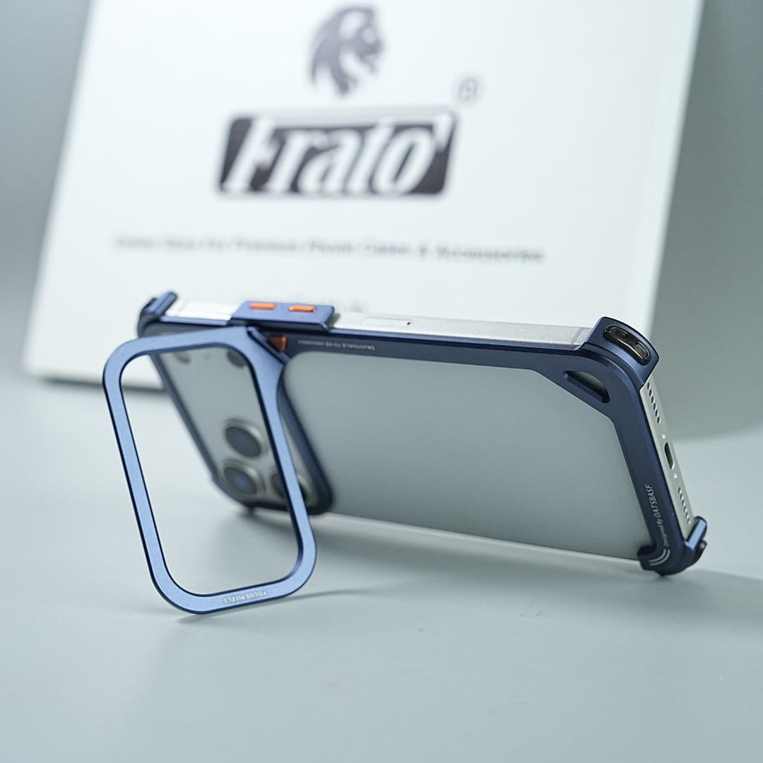 FRATO iPhone 17 Series iPhone 17 Series Aluminum Alloy Metal Bumper Frame with Foldable Stand