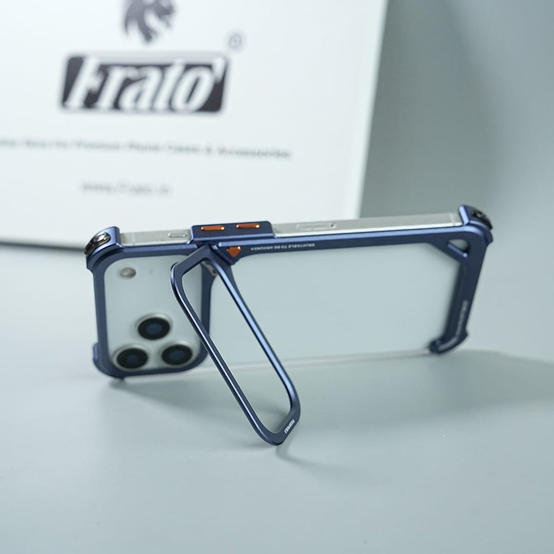 FRATO iPhone 17 Series iPhone 17 Series Aluminum Alloy Metal Bumper Frame with Foldable Stand