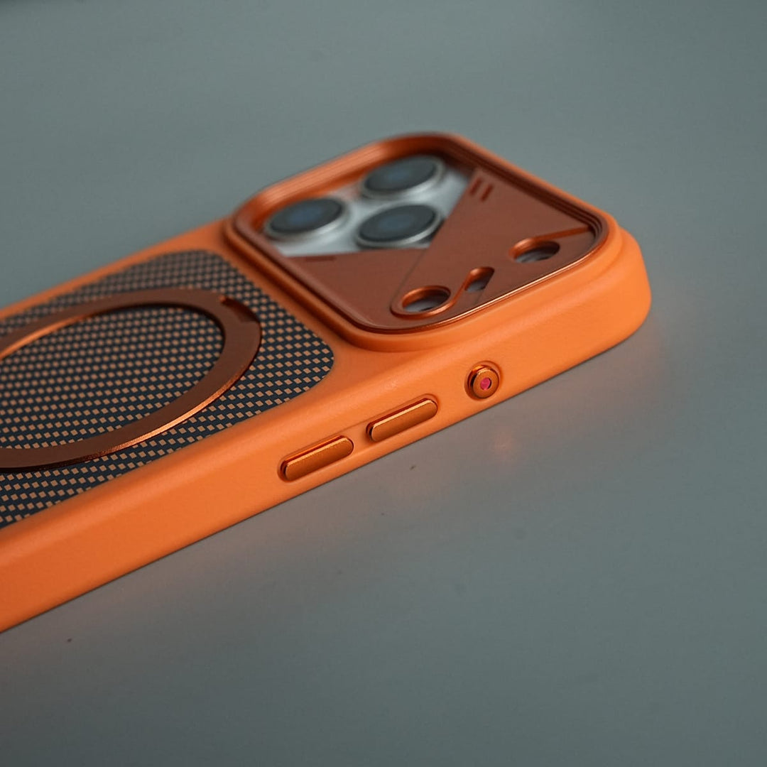 FRATO iPhone 17 Series iPhone 17 Series Carbon Fiber Texture Ring Stand Protective Case Cover
