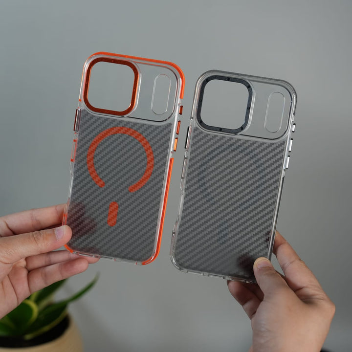 FRATO iPhone 17 Series iPhone 17 Series Carbon Texture Transparent Metal Camera Ring MagSafe Cover