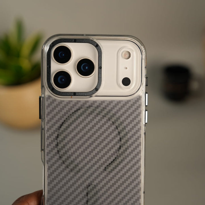 FRATO iPhone 17 Series iPhone 17 Series Carbon Texture Transparent Metal Camera Ring MagSafe Cover