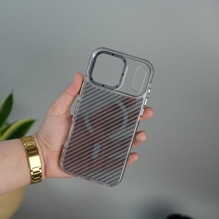 FRATO iPhone 17 Series iPhone 17 Series Carbon Texture Transparent Metal Camera Ring MagSafe Cover