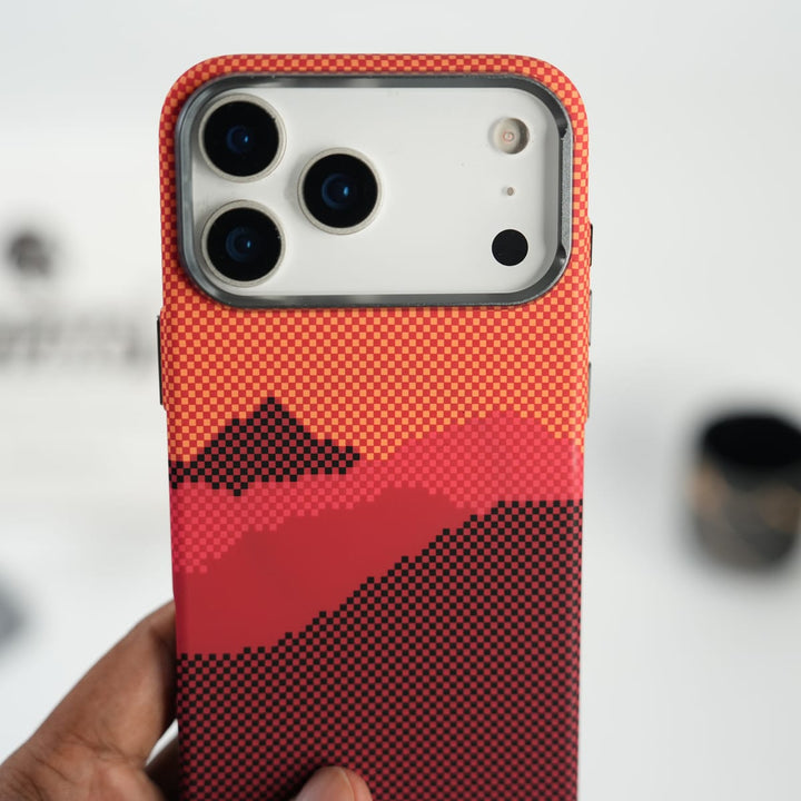 FRATO iPhone 17 Series iPhone 17 Series Fiber Texture Case | Ultra Slim Hard Back Cover | Red Hill