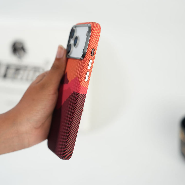 FRATO iPhone 17 Series iPhone 17 Series Fiber Texture Case | Ultra Slim Hard Back Cover | Red Hill