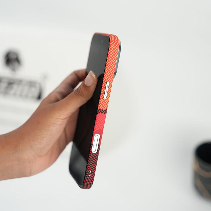 FRATO iPhone 17 Series iPhone 17 Series Fiber Texture Case | Ultra Slim Hard Back Cover | Red Hill