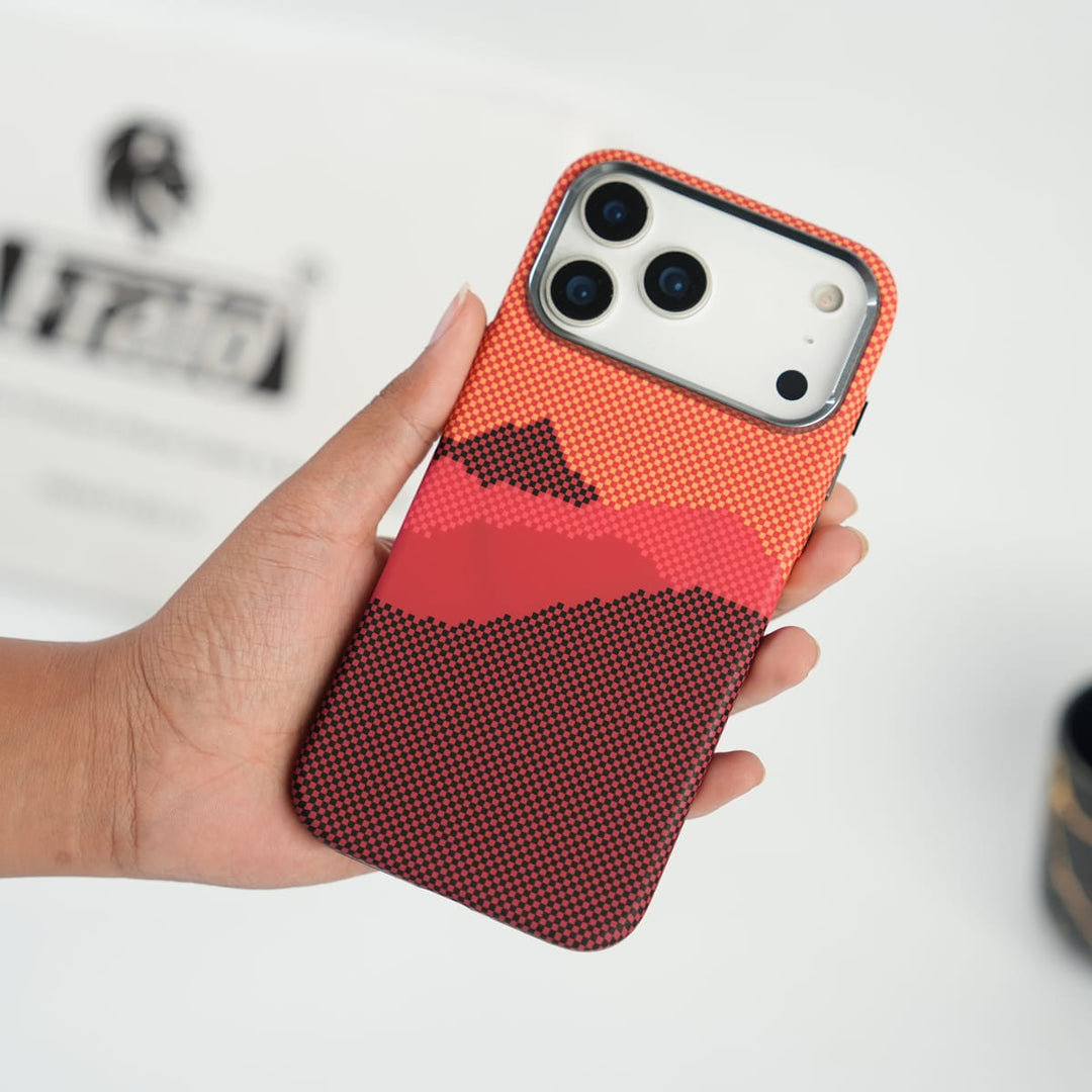 FRATO iPhone 17 Series iPhone 17 Series Fiber Texture Case | Ultra Slim Hard Back Cover | Red Hill