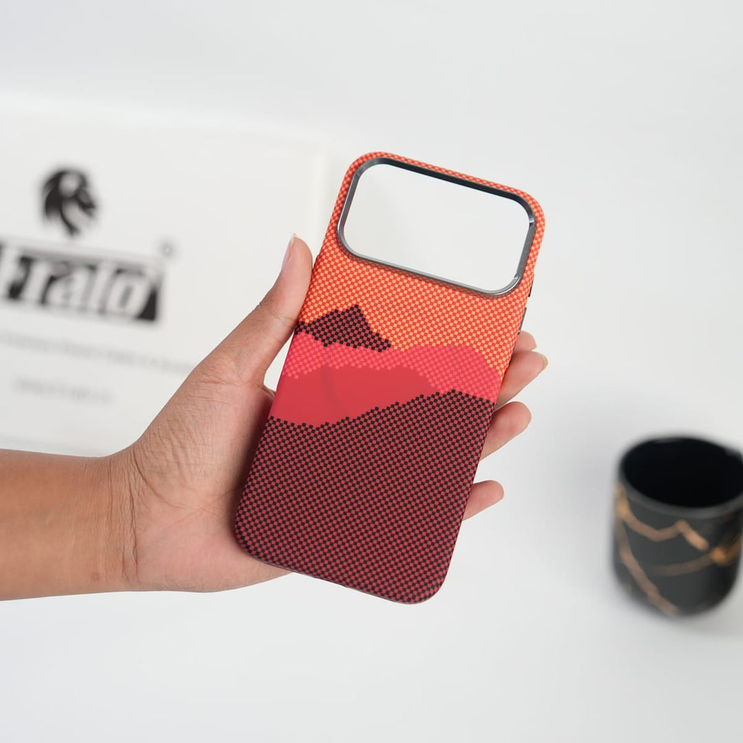 FRATO iPhone 17 Series iPhone 17 Series Fiber Texture Case | Ultra Slim Hard Back Cover | Red Hill