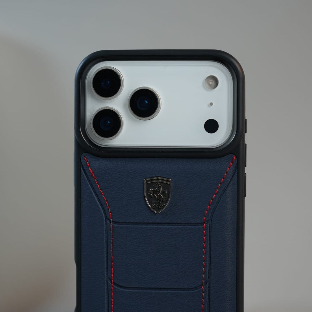 FRATO iPhone 17 Series iPhone 17 Series FR Stitched PU Leather Case Cover (Blue)