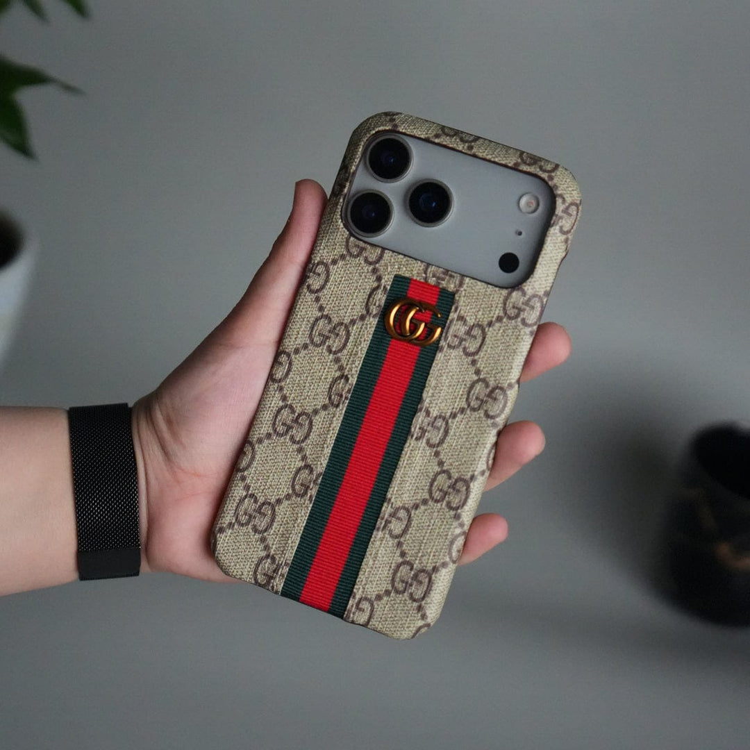 FRATO iPhone 17 Series iPhone 17 Series GG Fashion Green Red Stripe Cover | BEIGE